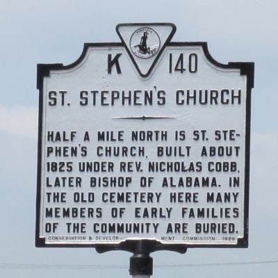 St. Stephen's Church Marker. Click for full size. St. Stephen's Church Marker image. Click for full size.
