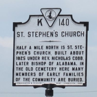St. Stephen's Church Marker image. Click for full size.