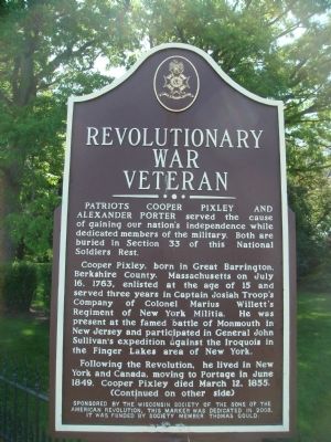 Revolutionary War Veteran Marker. Click for full size. Revolutionary War Veteran Marker image. Click for full size.