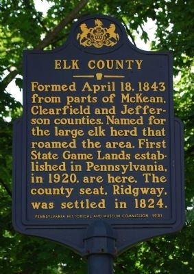 Elk County Marker image. Click for full size.
