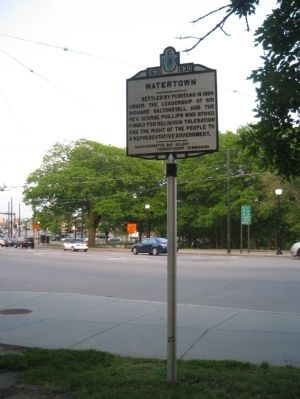 Watertown Marker - West Face image. Click for full size.