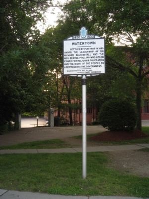 Watertown Marker - East Face image. Click for full size.