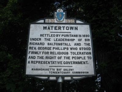 Watertown Marker - North Face image. Click for full size.