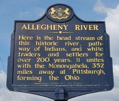 Allegheny River Marker. Click for full size. Allegheny River Marker image. Click for full size.