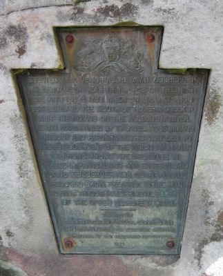 David Zeisberger Marker. Click for full size. David Zeisberger Marker image. Click for full size.