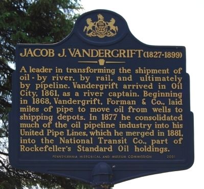 Jacob J. Vandergrift Marker image. Click for full size.