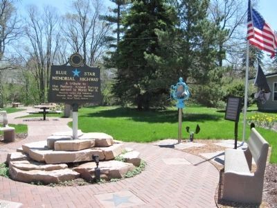 Blue Star and Fallen Soldiers Memorial. Click for full size. Blue Star and Fallen Soldiers Memorial image. Click for full size.