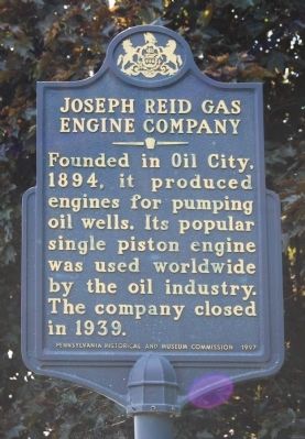 Joseph Reid Gas Engine Company Marker image. Click for full size.