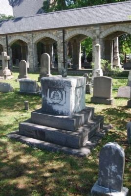 Jame Hall Tombstone -<br>Southwest Corner image. Click for full size.