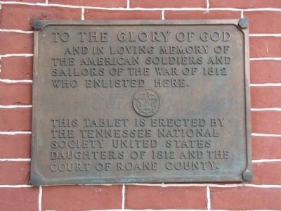Roane County War of 1812 Memorial Marker image. Click for full size.
