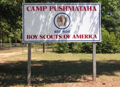 Scout Camp Sign image. Click for full size.