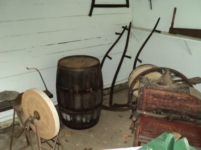 Farm Tools in Shed image. Click for full size.