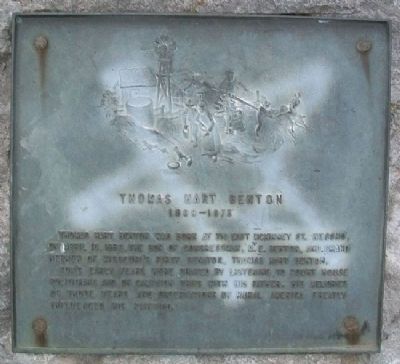 Thomas Hart Benton Marker. Click for full size. Thomas Hart Benton Marker image. Click for full size.