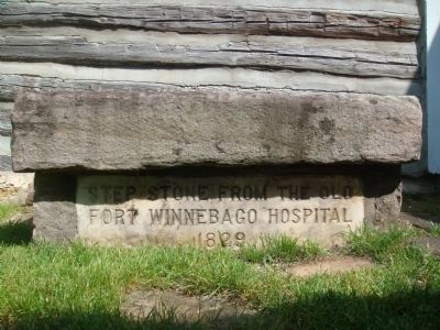 "Step Stone from Old Fort Winnebago Hospital, 1829" image. Click for full size.