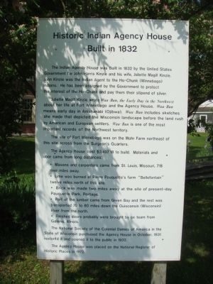 Historic Indian Agency House Marker image. Click for full size.