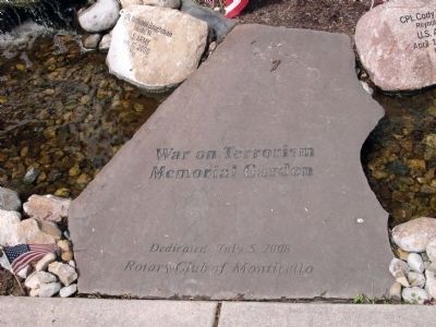 Center Walk Stone - - War on Terrorism Memorial Garden Marker. Click for full size. Center Walk Stone - - War on Terrorism Memorial Garden Marker image. Click for full size.