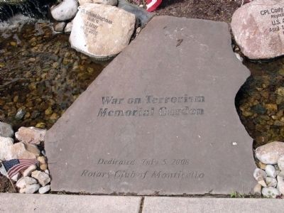 Center Walk Stone - - War on Terrorism Memorial Garden Marker image. Click for full size.