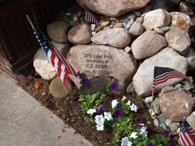 Left Engraved Rock - - War on Terrorism Memorial Garden Marker. Click for full size. Left Engraved Rock - - War on Terrorism Memorial Garden Marker image. Click for full size.