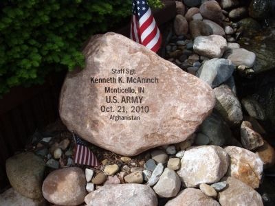Left Engraved Rock - - War on Terrorism Memorial Garden Marker image. Click for full size.