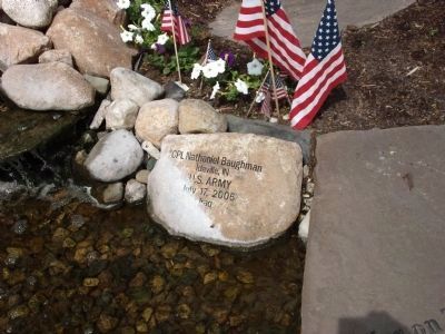 Left Engraved Rock - - War on Terrorism Memorial Garden Marker image. Click for full size.