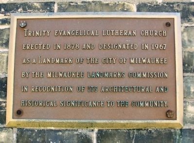 Trinity Evangelical Lutheran Church Complex Marker image. Click for full size.
