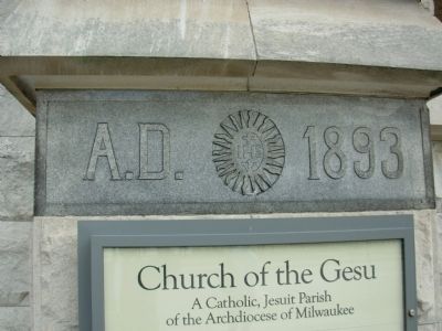 Roman Catholic Church of the Gesu Corner Stone image. Click for full size.