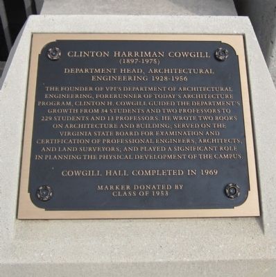 Clinton Harriman Cowgill Marker. Click for full size. Clinton Harriman Cowgill Marker image. Click for full size.