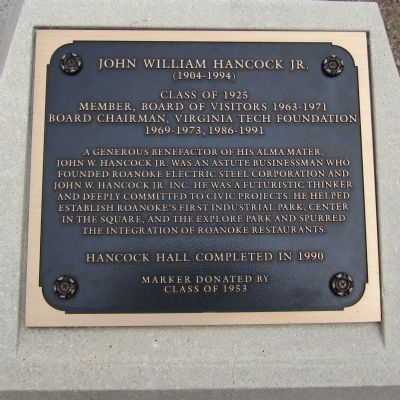 John William Hancock Jr. Marker. Click for full size. John William Hancock Jr. Marker image. Click for full size.