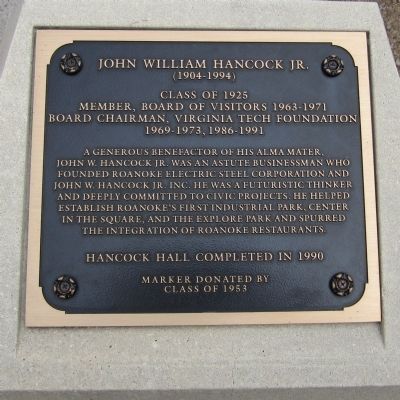 John William Hancock Jr. Marker image. Click for full size.