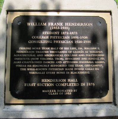 William Frank Henderson Marker. Click for full size. William Frank Henderson Marker image. Click for full size.
