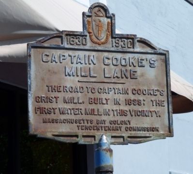 Captain Cooke’s Mill Lane Marker image. Click for full size.