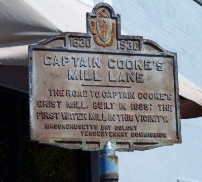 Captain Cooke’s Mill Lane Marker. Click for full size. Captain Cooke’s Mill Lane Marker image. Click for full size.