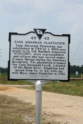 Cane Savannah Plantation Marker image. Click for full size.