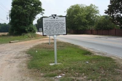 Cane Savannah Plantation Marker, looking south along St. Paul's Church Road image. Click for full size.