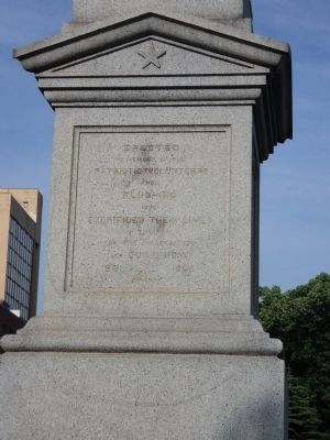 Flushing Civil War Monument (side 1). Click for full size. Flushing Civil War Monument (side 1) image. Click for full size.