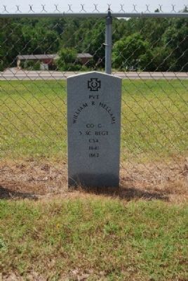 Pvt. William R. Hellams Tombstone. Click for full size. Pvt. William R. Hellams Tombstone image. Click for full size.