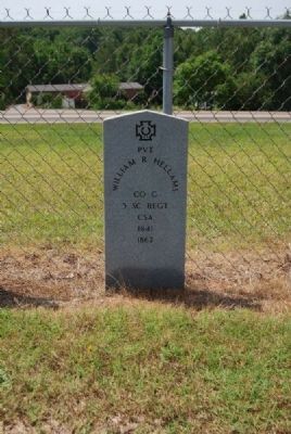 Pvt. William R. Hellams Tombstone image. Click for full size.