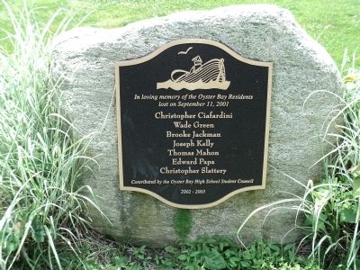 Oyster Bay 9/11 Monument Marker. Click for full size. Oyster Bay 9/11 Monument Marker image. Click for full size.