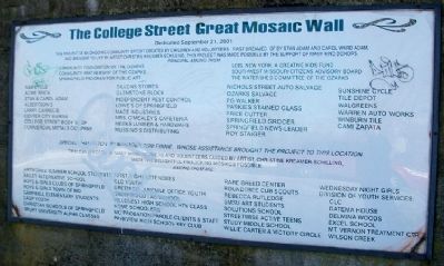 The College Street Mosaic Wall image. Click for full size.