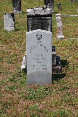 Pvt. George W. Leek Tombstone image. Click for full size.
