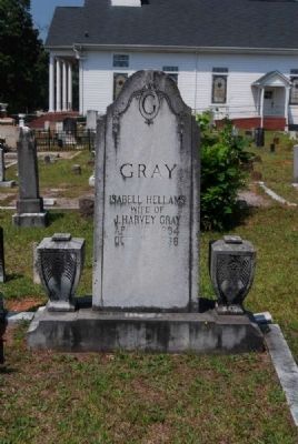 Isabell Hellams Gray Tombstone. Click for full size. Isabell Hellams Gray Tombstone image. Click for full size.