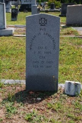 Pvt. William H. Armstrong Tombstone image. Click for full size.