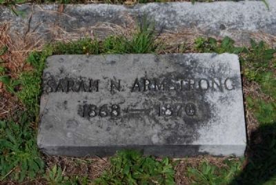 Sarah N. Armstrong Tombstone image. Click for full size.
