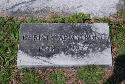 Christy Armstrong Tombstone image. Click for full size.