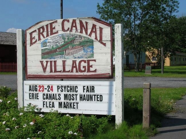 Fort Bull Marker at Erie Canal Village Entrance. Click for full size. Fort Bull Marker at Erie Canal Village Entrance image. Click for full size.