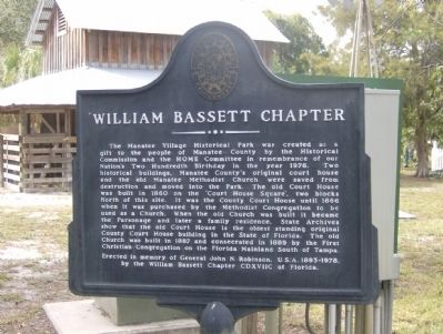 William Bassett Chapter Marker image. Click for full size.