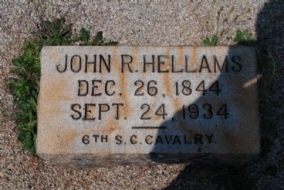 John R. Hellams Tombstone. Click for full size. John R. Hellams Tombstone image. Click for full size.