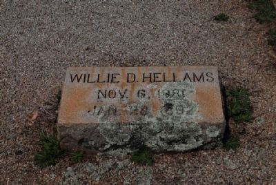 Willie D. Hellams Tombstone. Click for full size. Willie D. Hellams Tombstone image. Click for full size.
