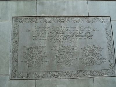 Huntington World War I Memorial Marker. Click for full size. Huntington World War I Memorial Marker image. Click for full size.