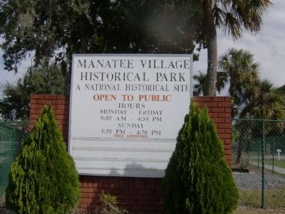 Manatee Village Historical Park Sign image. Click for full size.